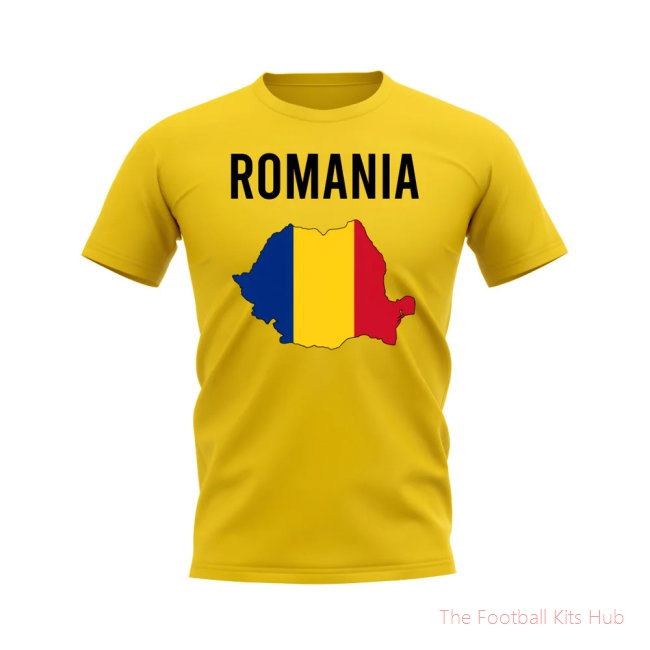 Romania Map T-shirt (Yellow)