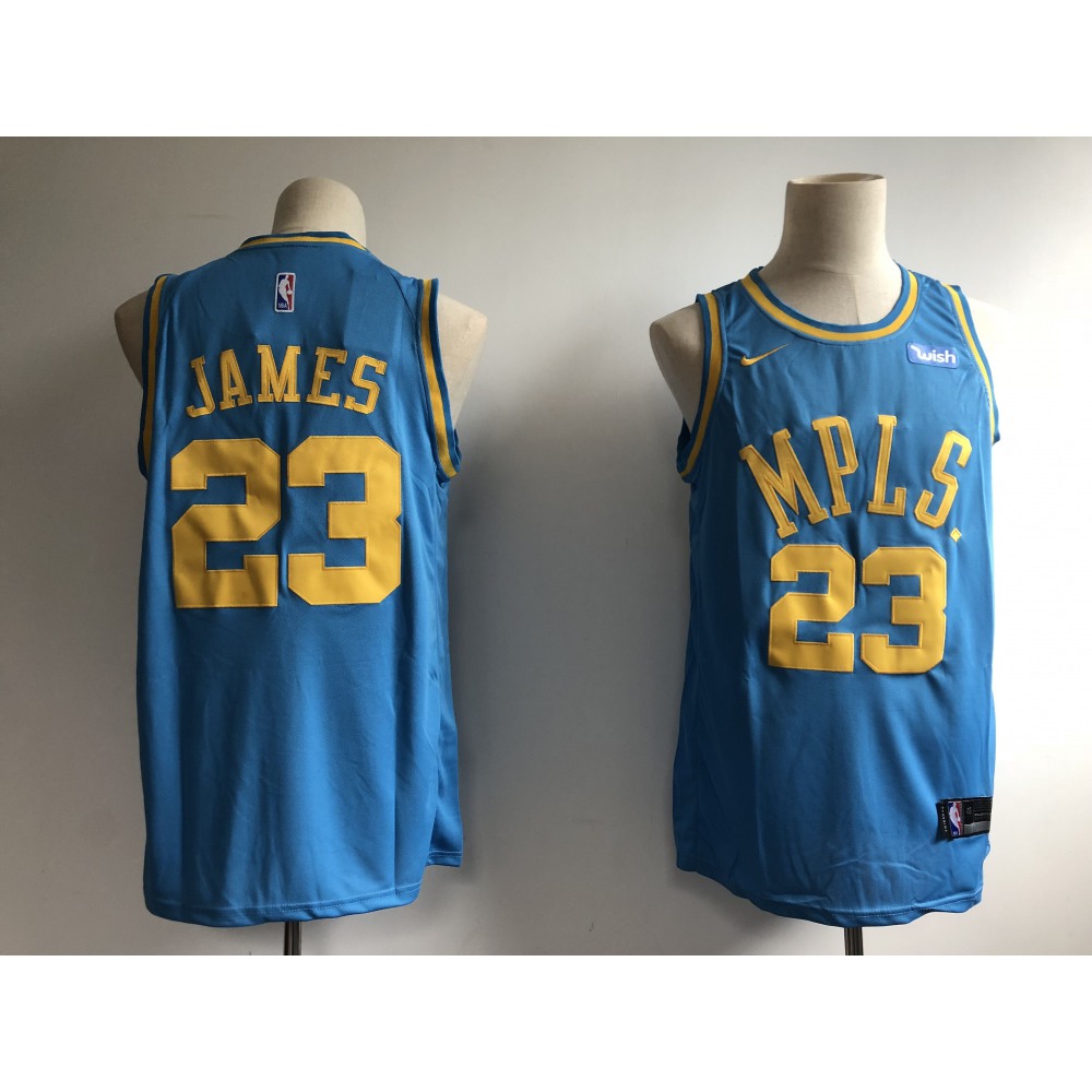 Collector's Item Contemporary Men's LAL #23 LeBron Blue Basketball Jersey