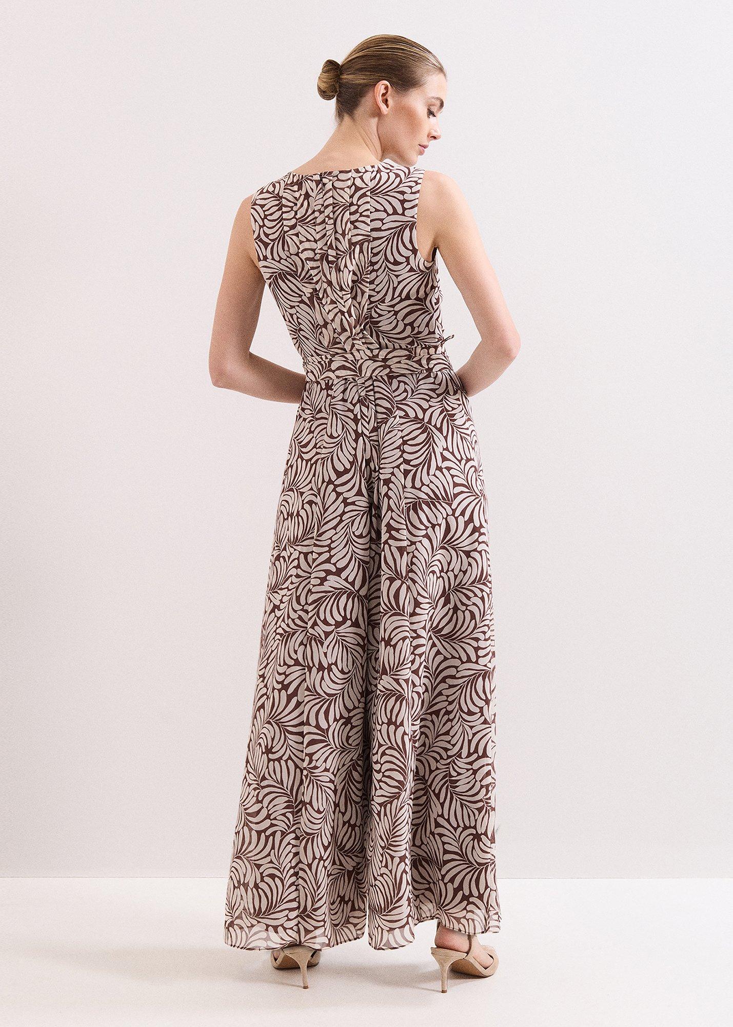 Petite Janine Leaf Print Jumpsuit