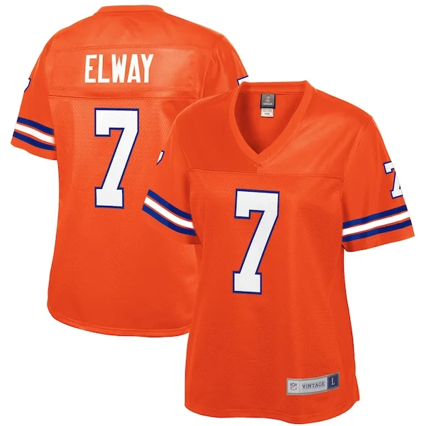 None John Elway Replica Jersey - Orange | NFL Player Jersey | NFL Foot