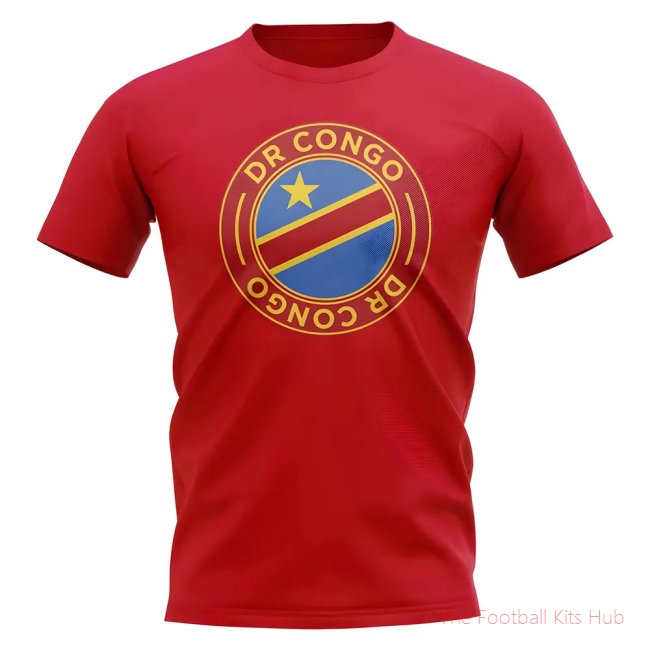 Dr Congo Football Badge T-Shirt (Red)