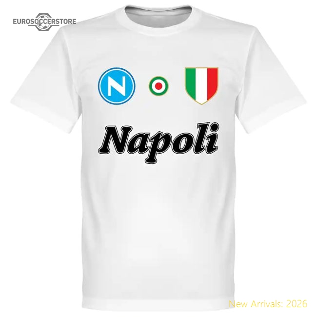 Napoli T-Shirt Fan Version For Adults White Match Day Shirt