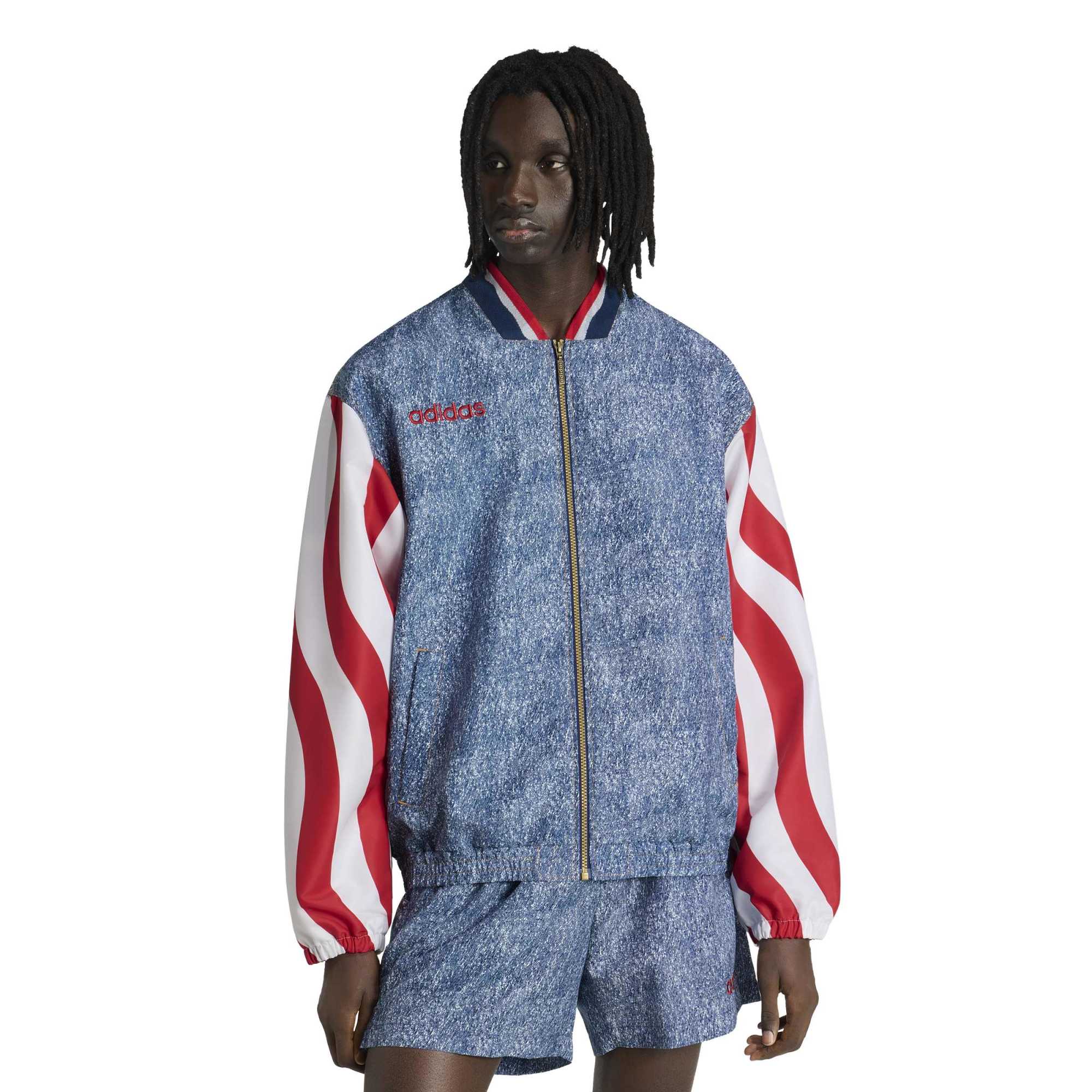 [ESK] USA 1994 Denim Graphic Full-Zip Track Jacket - Blue