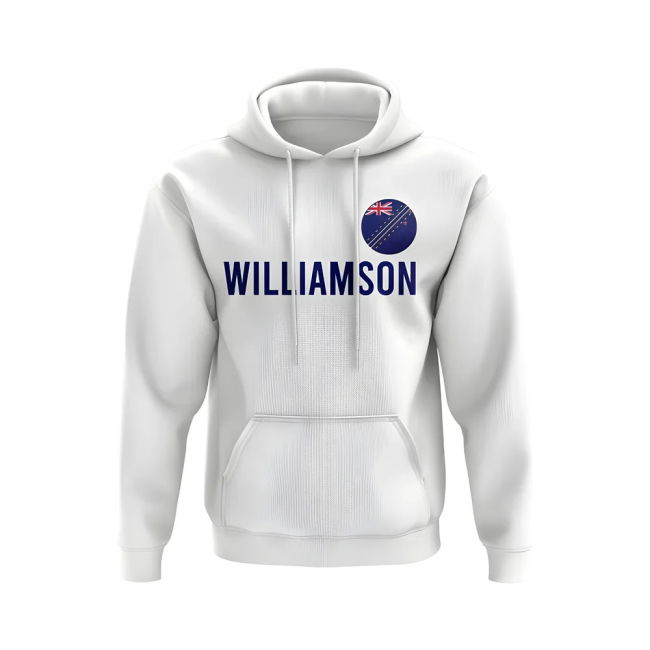 World Kane Williamson New Zealand Name Hoody (White) Football