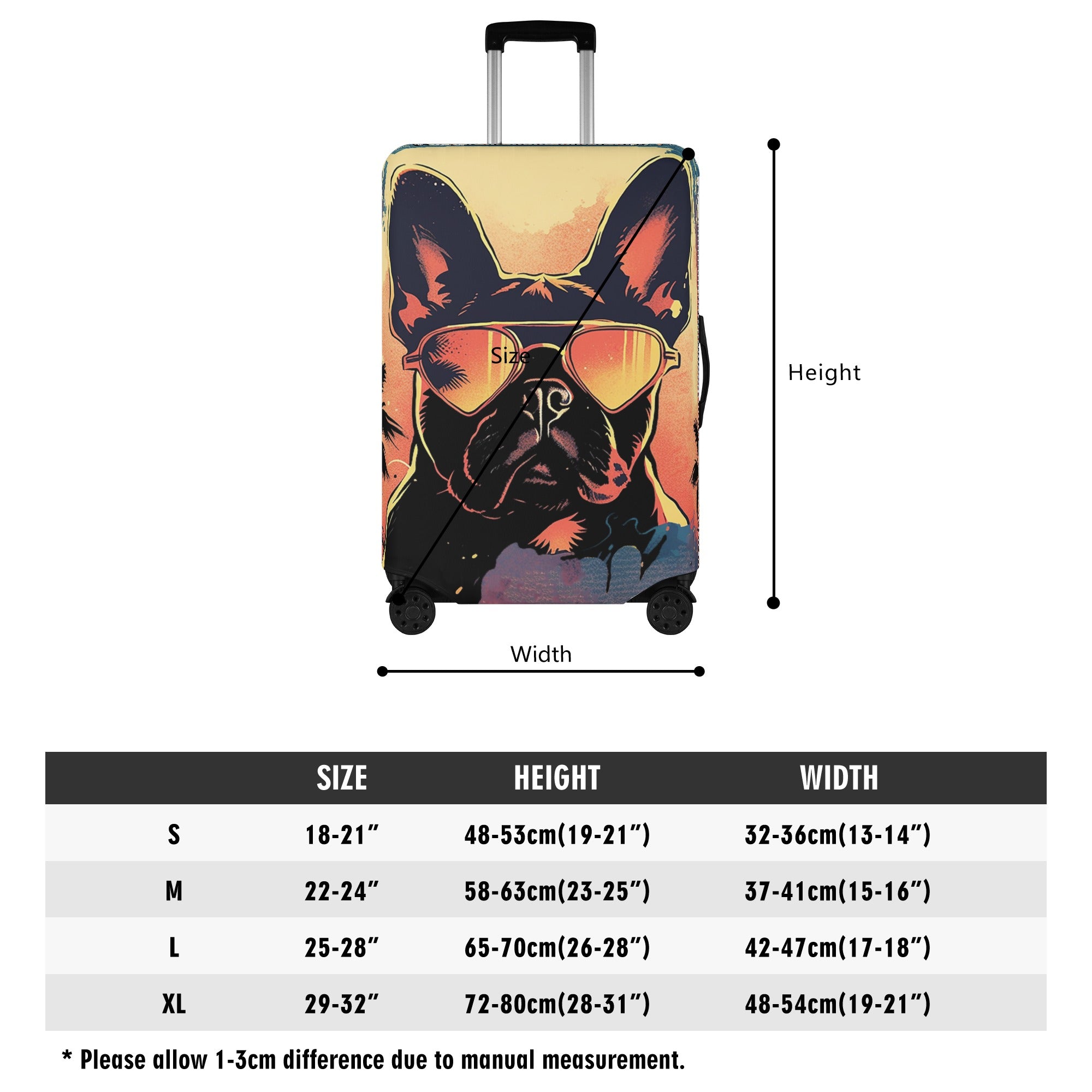 French Bulldog Hazel Luggage Cover Useful Frenchie Gear
