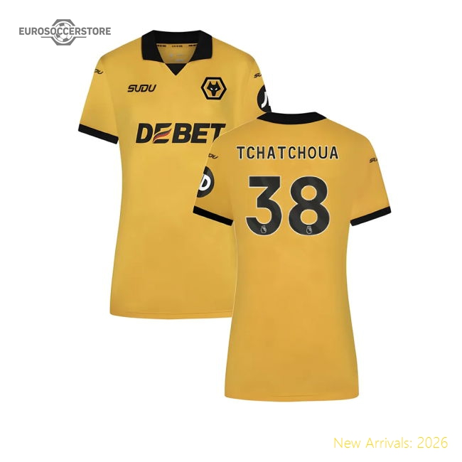 2025-2026 Wolves Home Fan Version Womens Shirt Soccer Wear