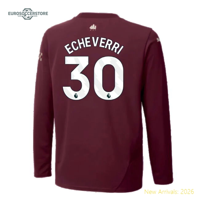 2024-2025 Man City Kids Child-friendly Jersey Echeverri Aeroready