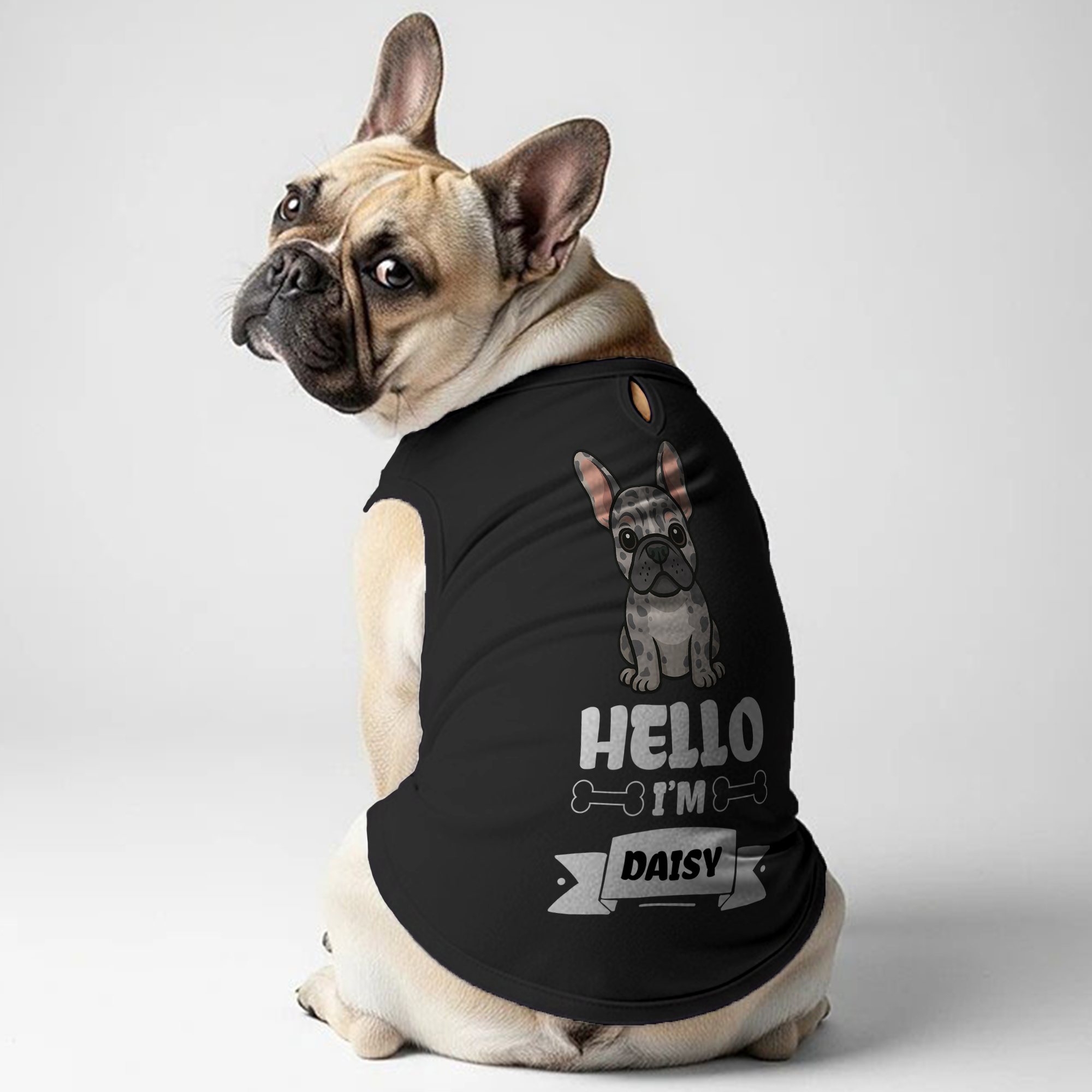 Hello - Personalized Frenchie Shirt | Custom Dog T-Shirt for French Bulldogs