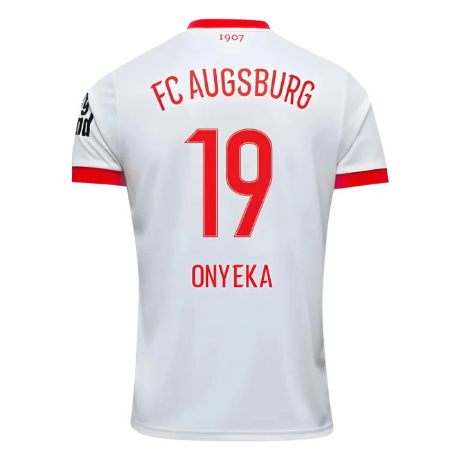 FC Augsburg Official 2025-2026 Home Shirt (Onyeka 19) | Discounted