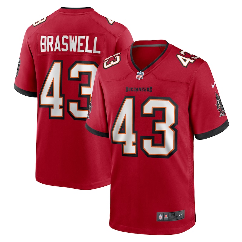 None Chris Braswell TB Buccaneers Bold Premium Material Jersey