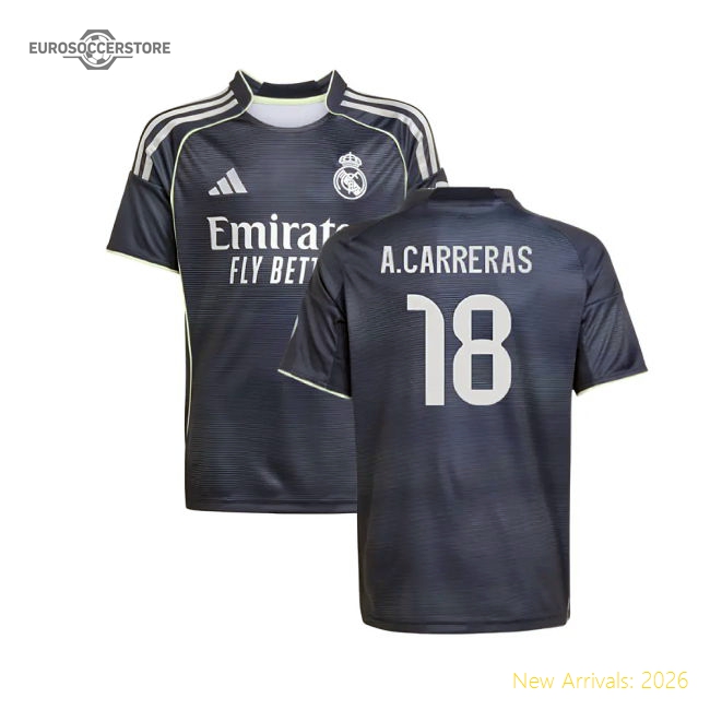 Superior 2025-2026 Real Madrid Second Jersey (kids) (acarreras 18)