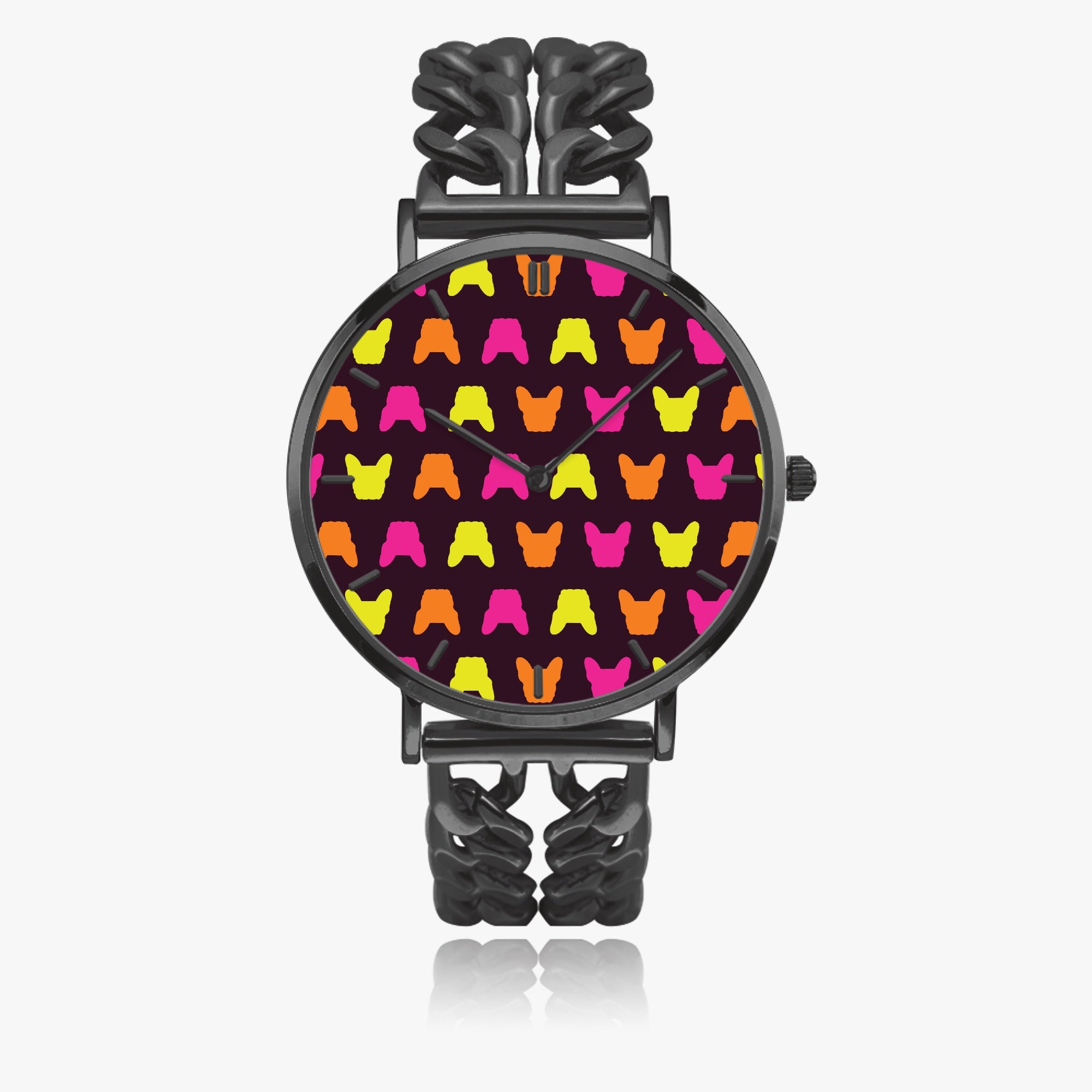 French Bulldog Floria Chic Hollow Strap Watch For Frenchie Lovers Durable Dog Item