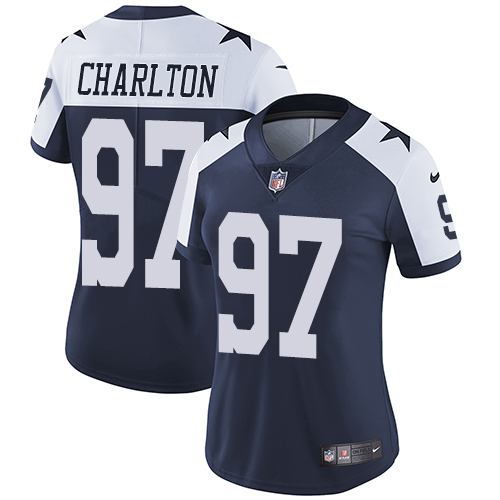 Authentic NFL s Dallas Cowboys #97 Taco Charlton Navy Limited Jersey