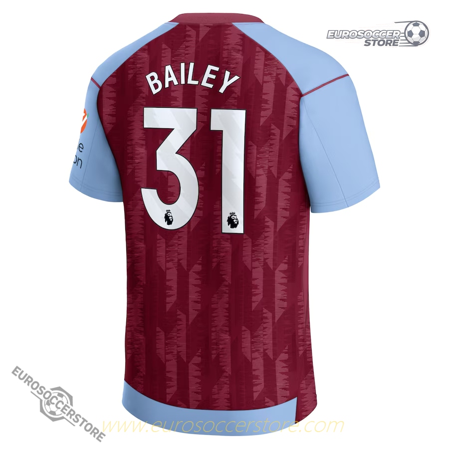 Aston Villa BAILEY 31 Home Jersey for the 23-24 Season