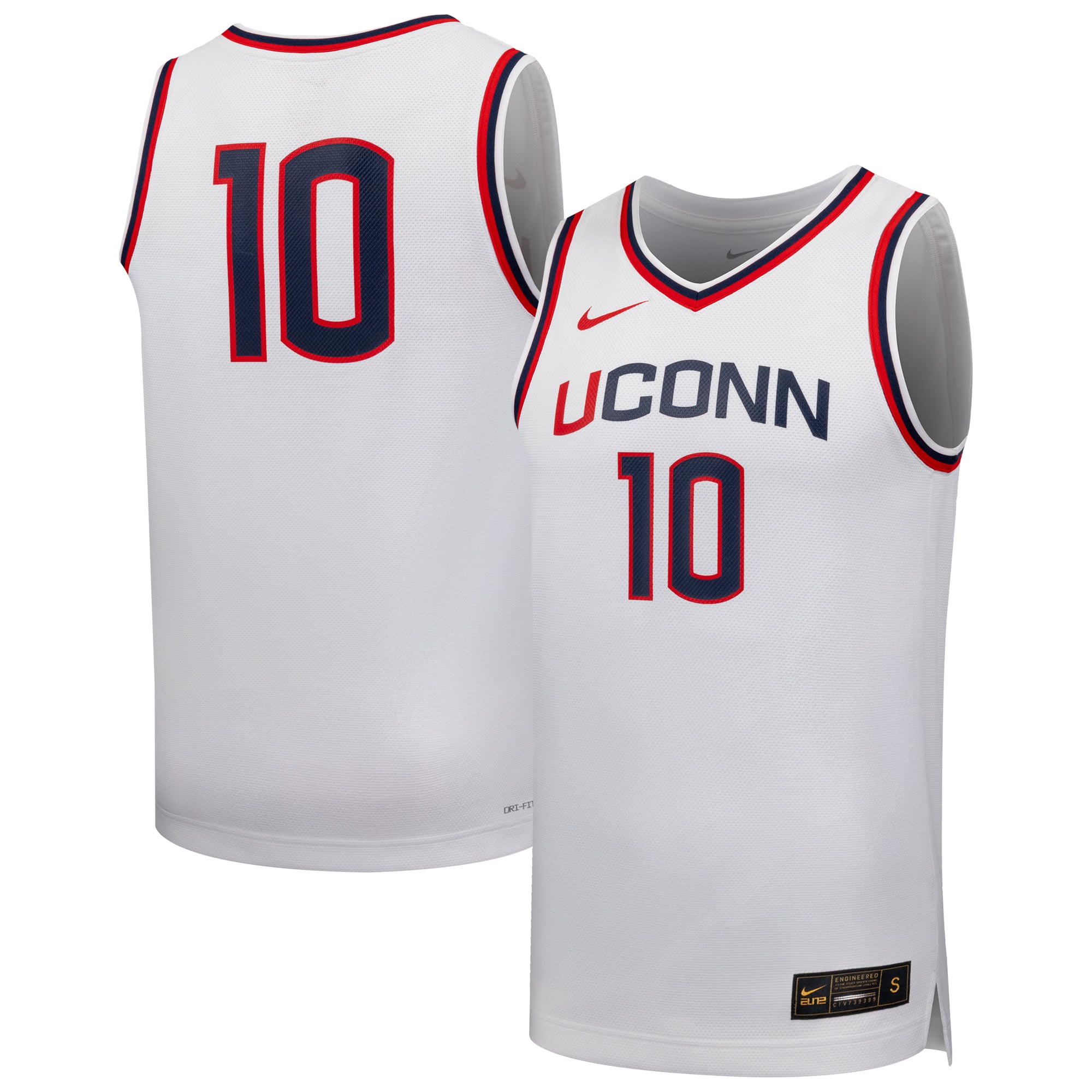 #10 UConn Huskies Nike Unisex Replica Basketball Jersey - White
