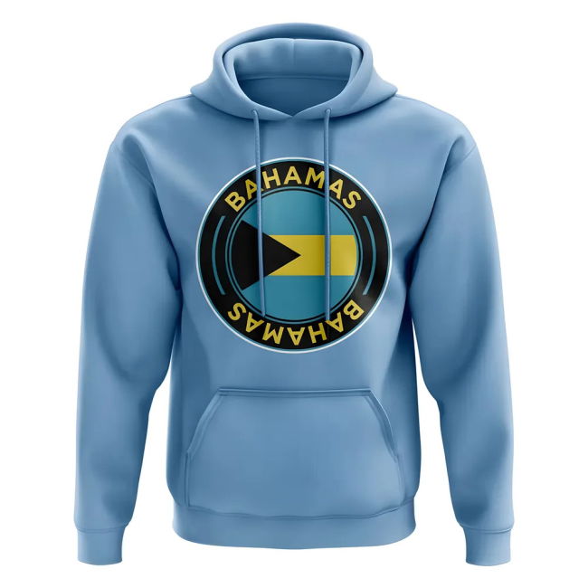 Performance-Driven Bahamas Football Badge Hoodie (Sky)