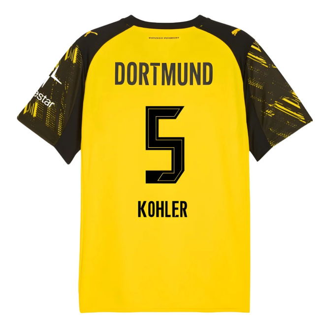 2025-2026 Borussia Dortmund Warm Up Jersey (Yellow) (Kohler 5)