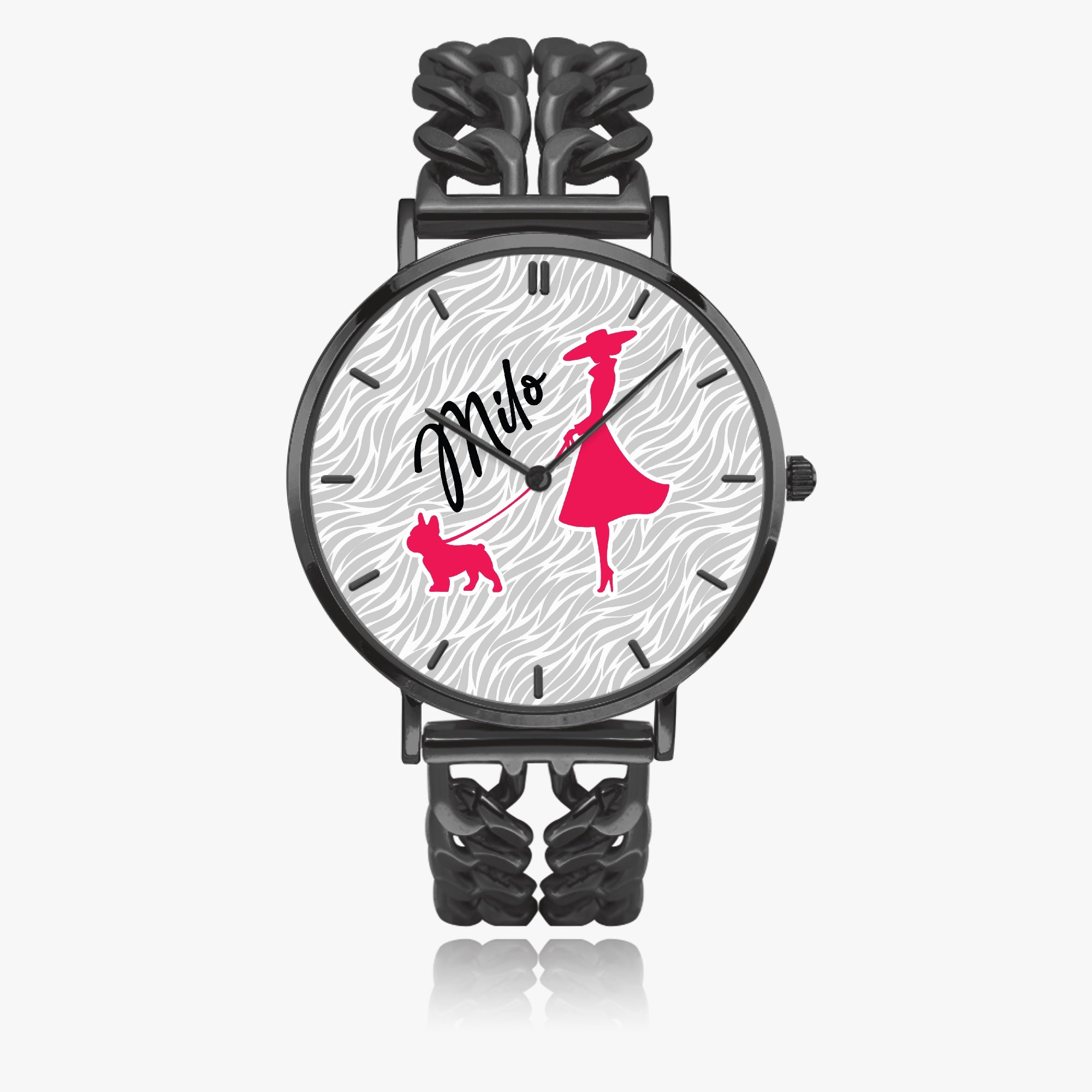 Lola - Personalized Chic Hollow Strap Watch for Frenchie Lovers