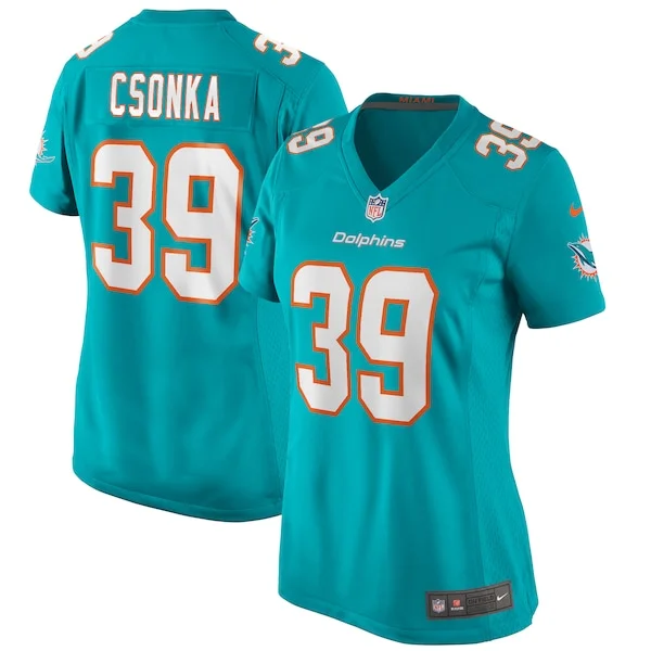None Larry Csonka Game Jersey - Aqua | NFL Player Jersey | NFL Footbal