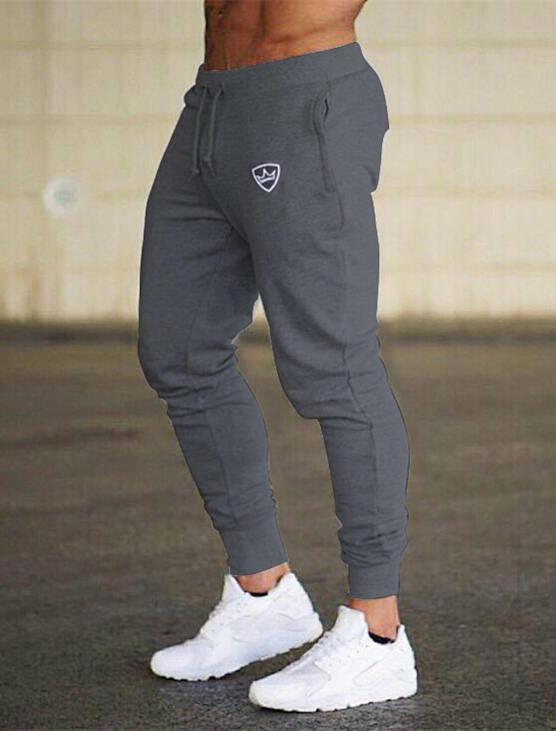 Men's Sweatpants Joggers Trousers Track Pants Drawstring Elastic Waist Geometric Pattern Sports Outdoor Athleisure ArmyGreen Black