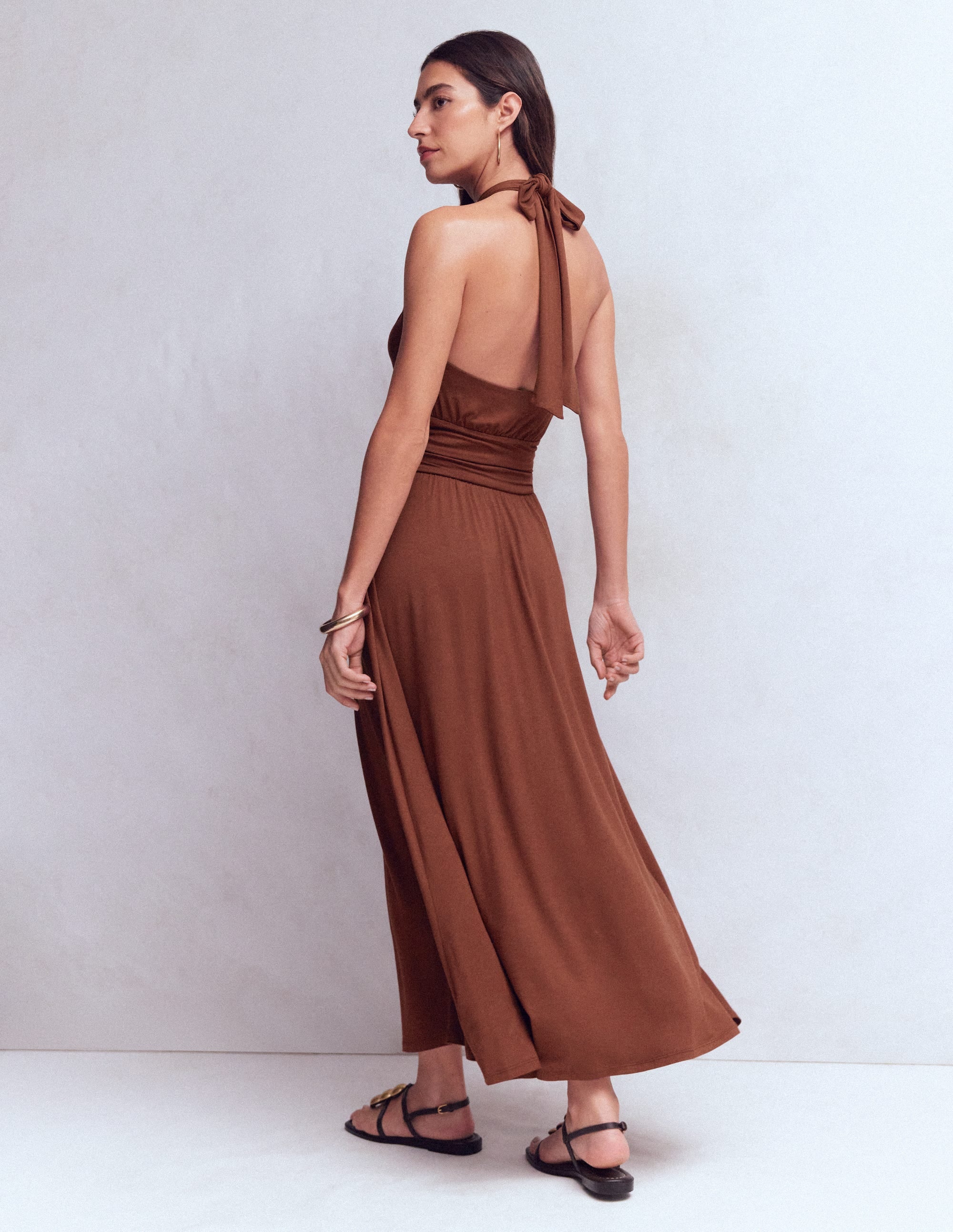 Sydney Twist Neck Jersey Dress