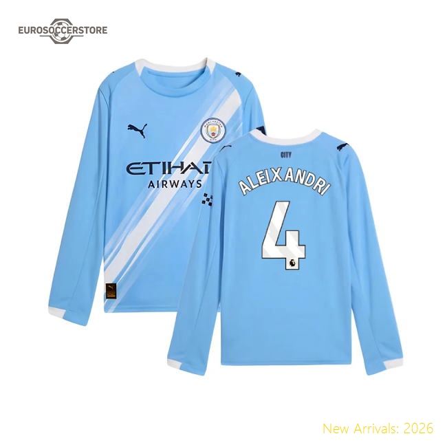 Manchester City Children 2025 Home Jersey Shirt Football Fan Match Day Game Day Football Fan Gear