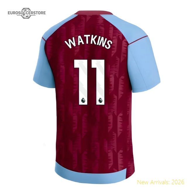 Official 2023-2024 Aston Villa Home Shirt (kids) (watkins 11)