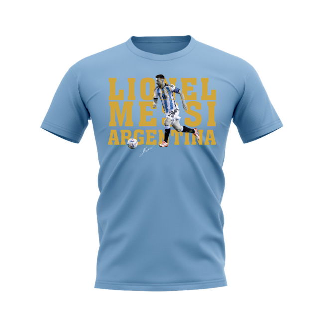 World Lionel Messi Argentina Player Tee (Sky Blue) World