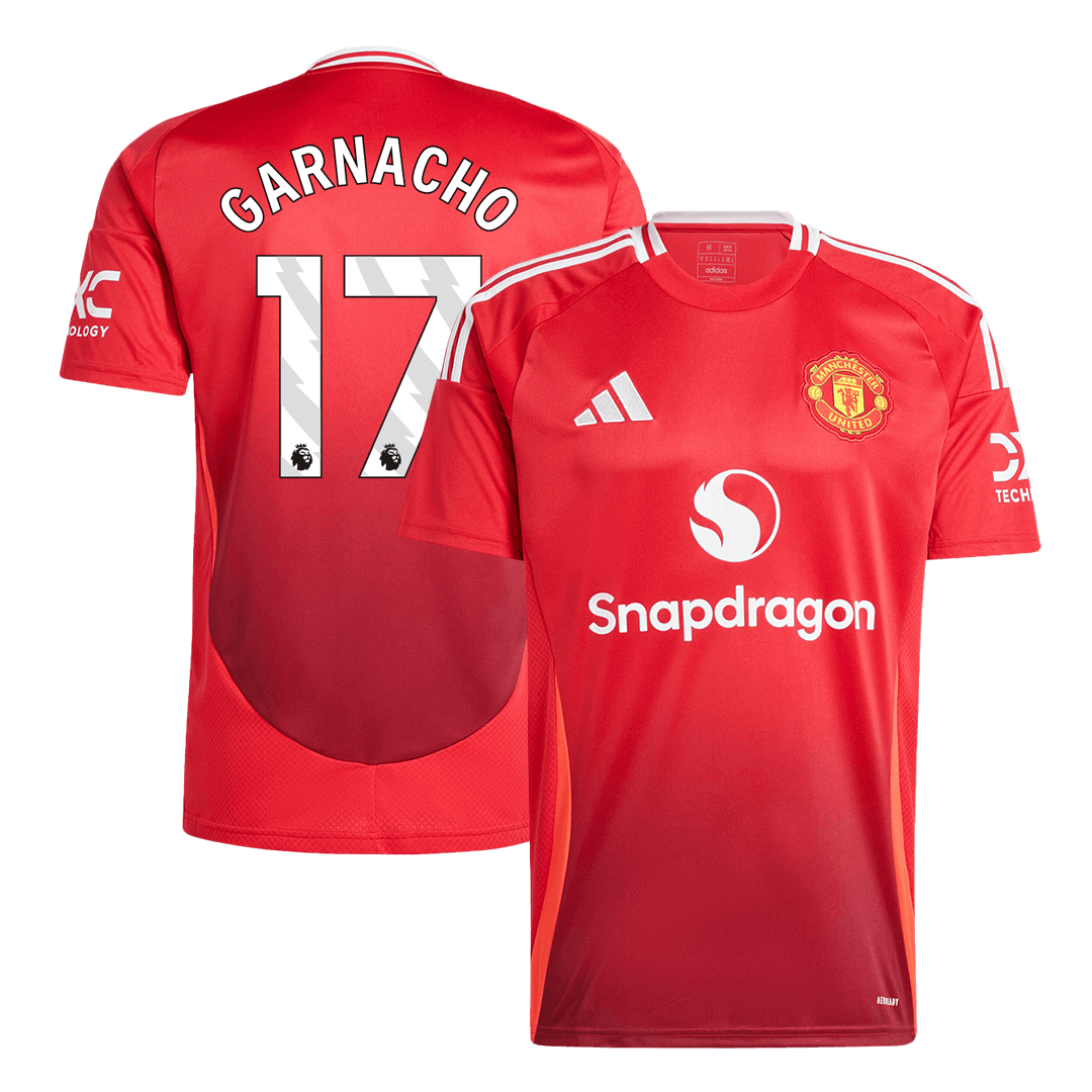GARNACHO #17 Manchester United Home Soccer Jersey 2024/25Authentic Kit