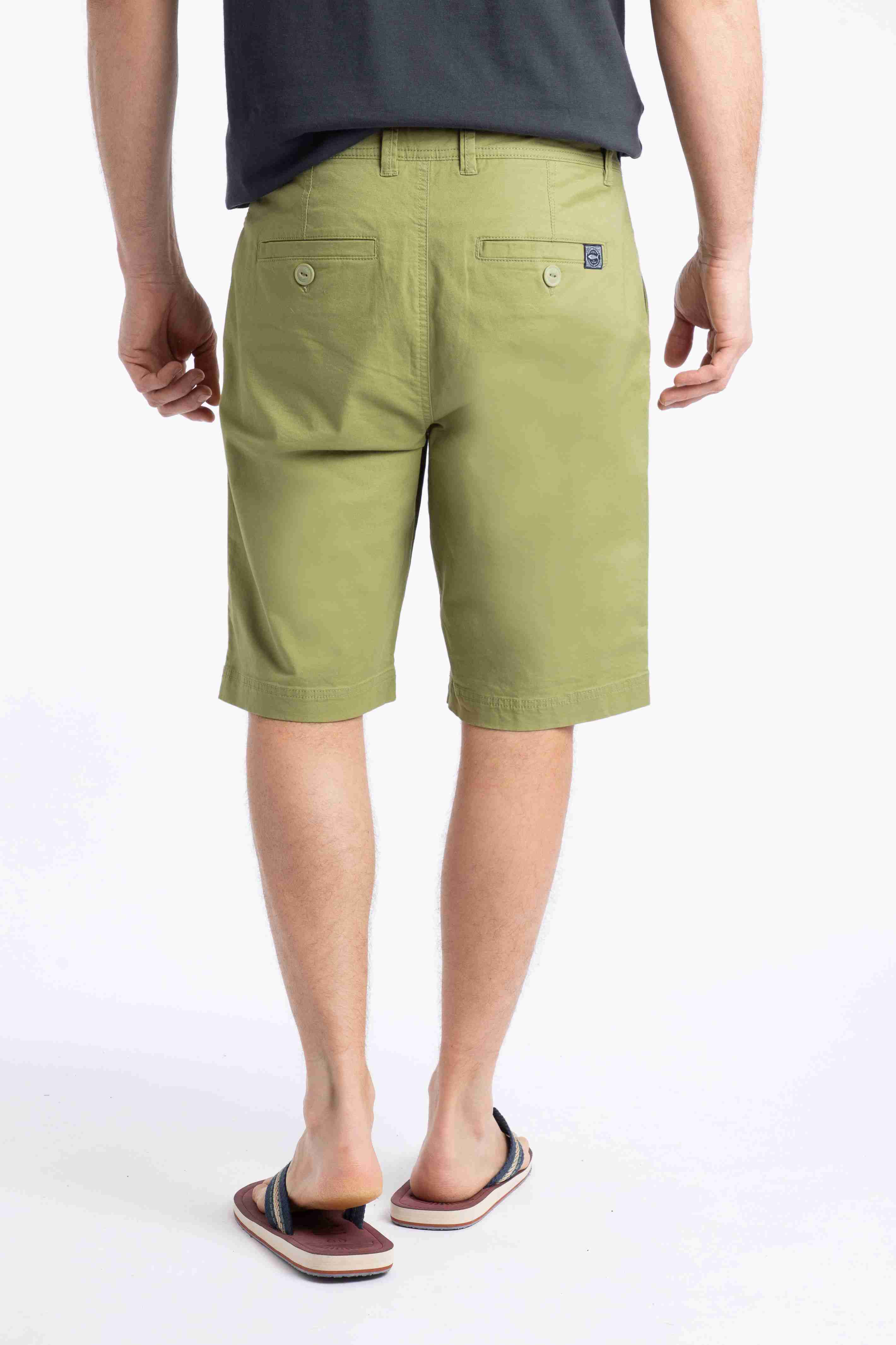 Rayburn Cotton Flat Front Shorts WashedOak