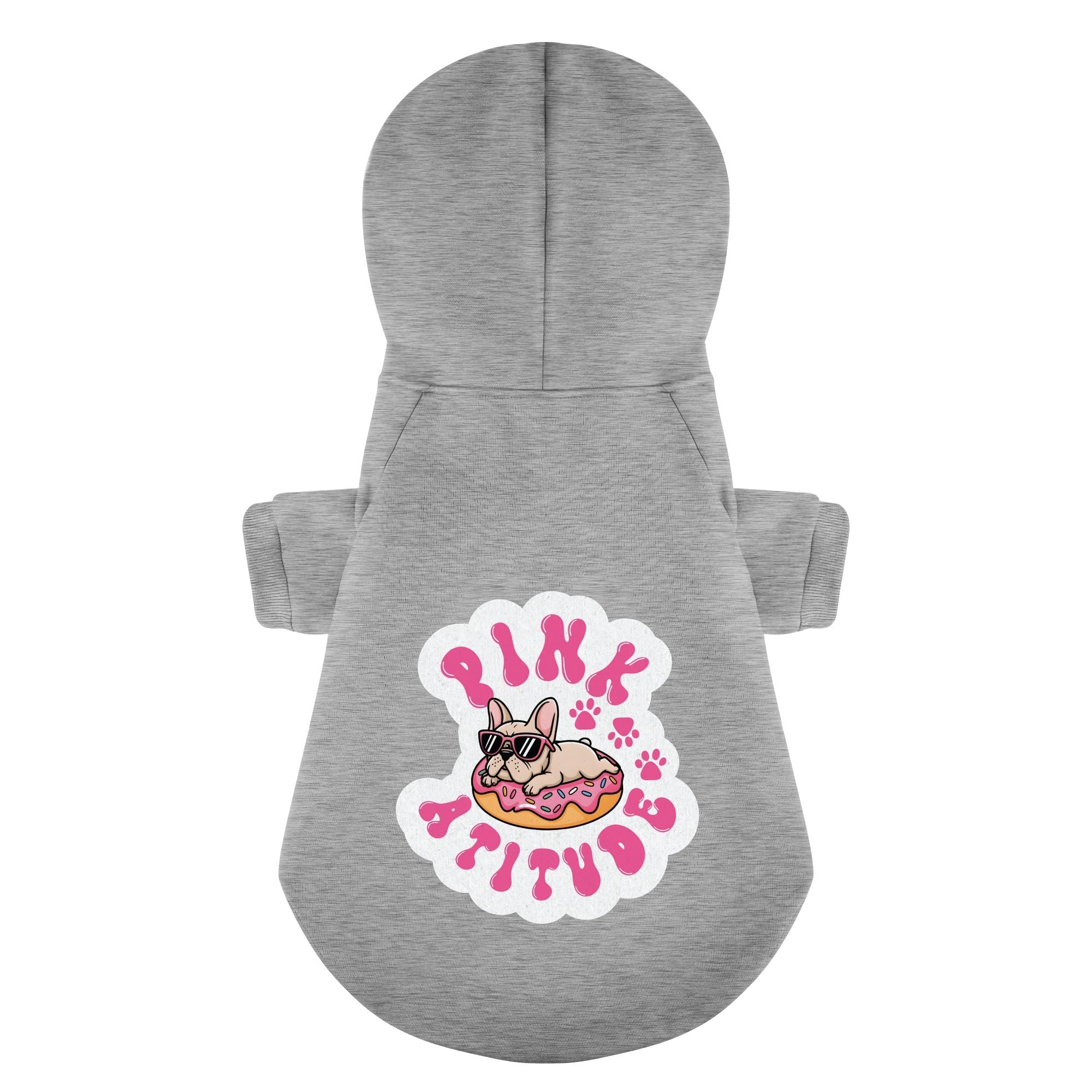 French Bulldog Pink Attitude Personalized French Bulldog Hoodies With