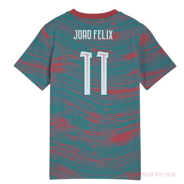 [EFS] 2026/27 Portugal FtblCulture Tee AOP (Red-Green) - Kids (Joao Felix 11)