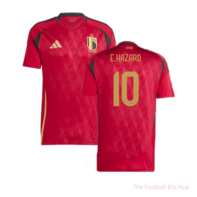 2024-2025 Belgium Home Shirt (E.Hazard 10)