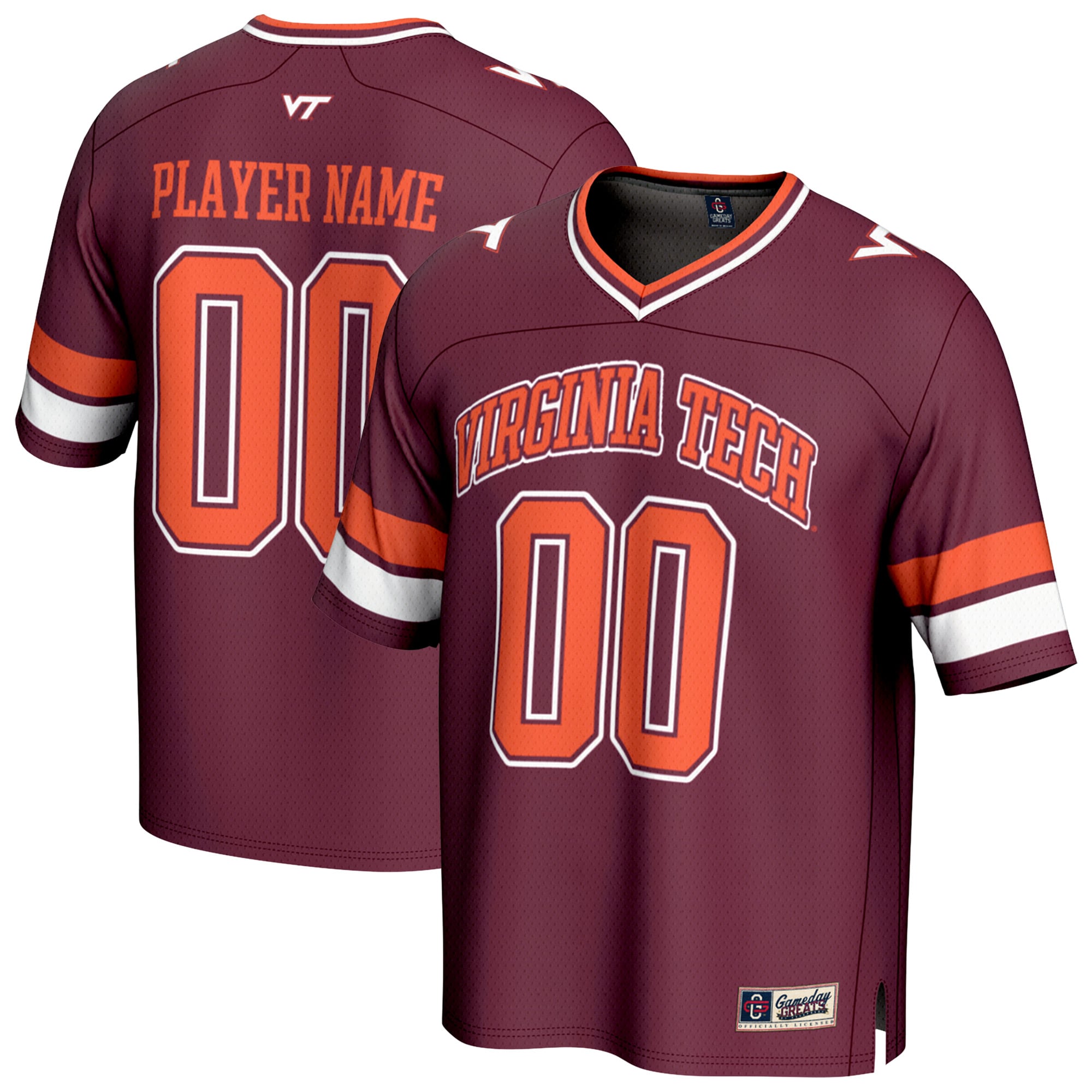 [NJP] Virginia Tech Hokies GameDay Greats Unisex NIL Pick-A-Player Football Fashion Jersey - Maroon
