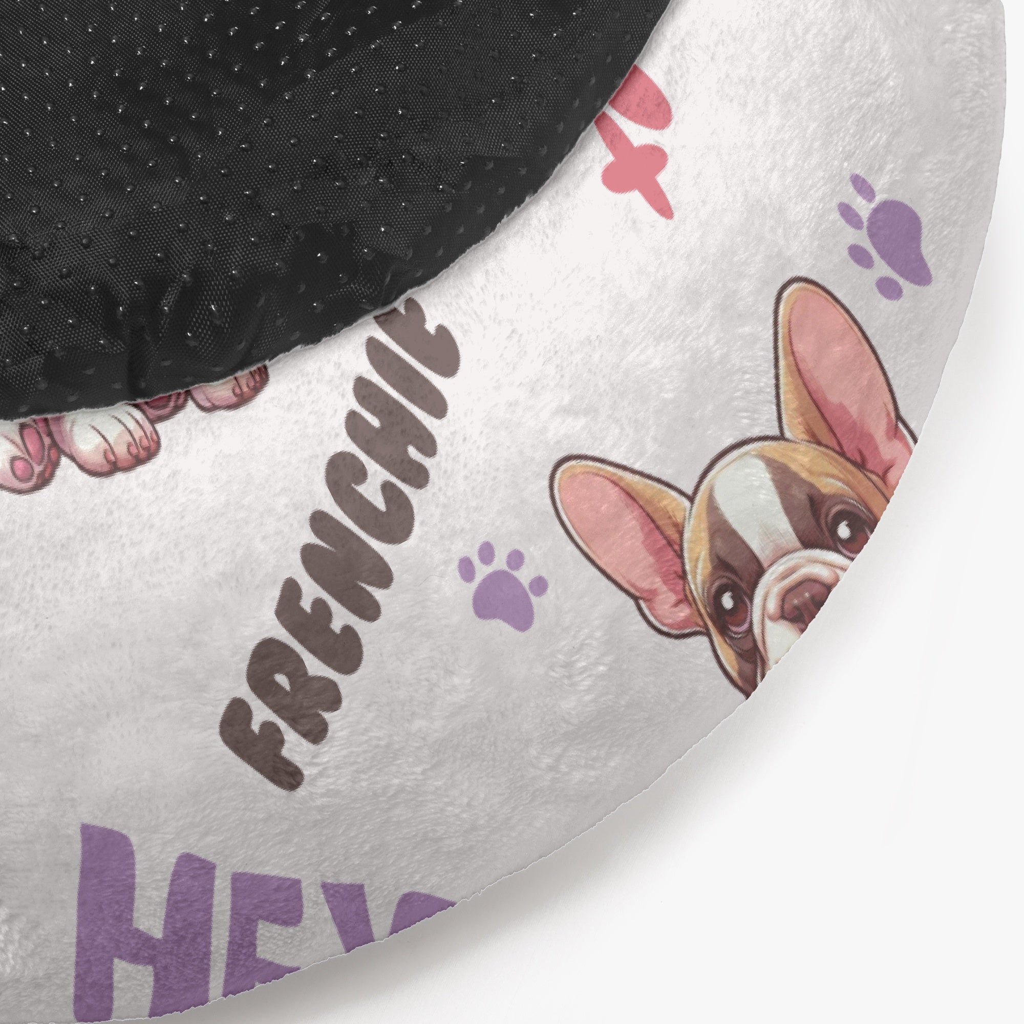 Bean- Cloud-Comfort Frenchie Bed | Anti-Anxiety French Bulldog Donut Bed