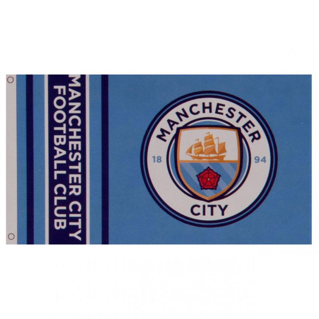 Manchester City FC Wordmark Flag (Fan Favorite)