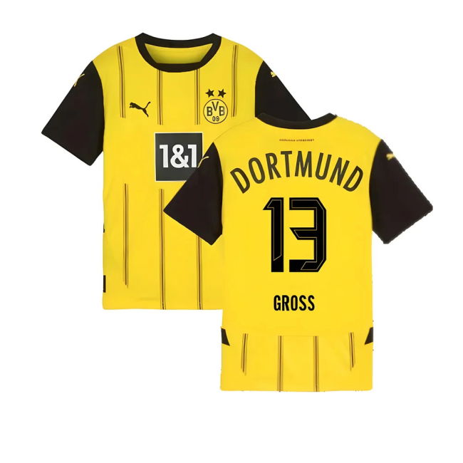 Premium 2024-2025 Borussia Dortmund Home With Vintage Design -