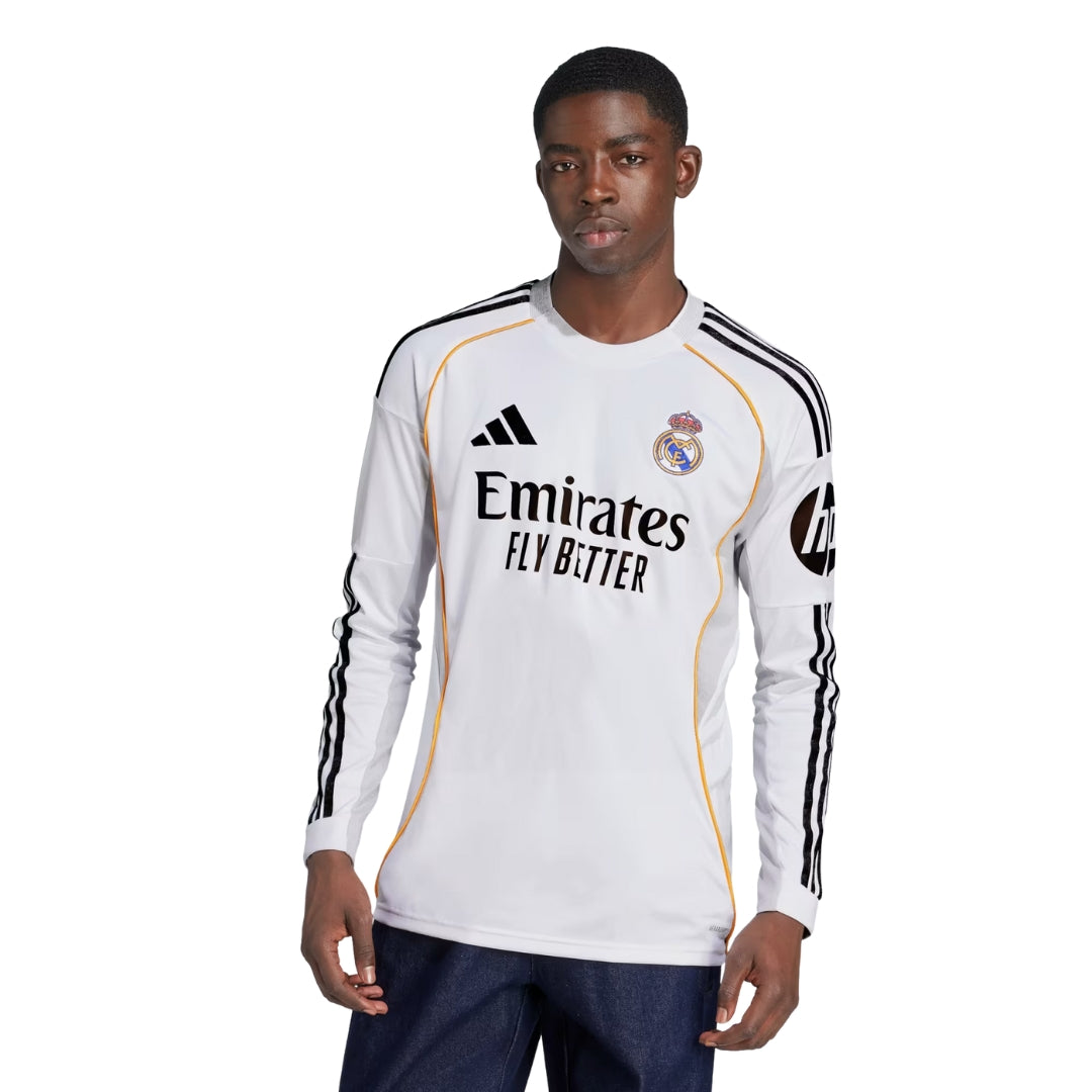 Real Madrid Sleeve 2025-2026 UCL Home Jersey – Authentic Shirt