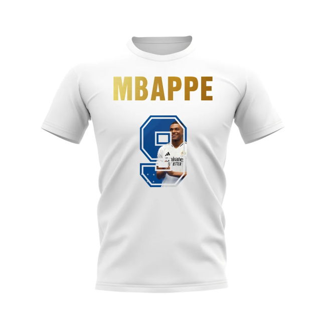 Kylian Mbappe Name And Number Real Madrid official style T-Shirt (A...