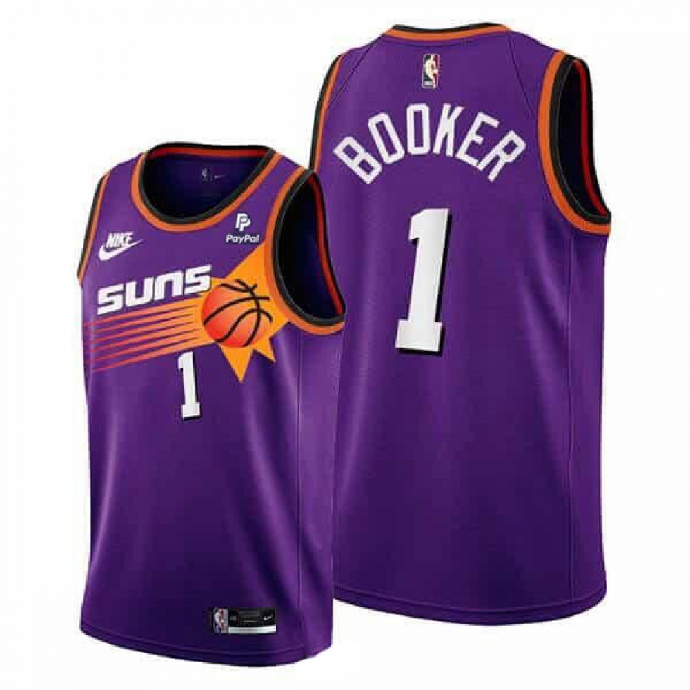 Professional Men's Phoenix Suns #1 Devin Purple Basketball Jersey