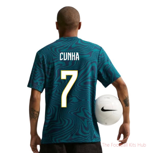 2026-2027 Brazil Primary Dri-Fit Shirt (Geode Teal) (Cunha 7)