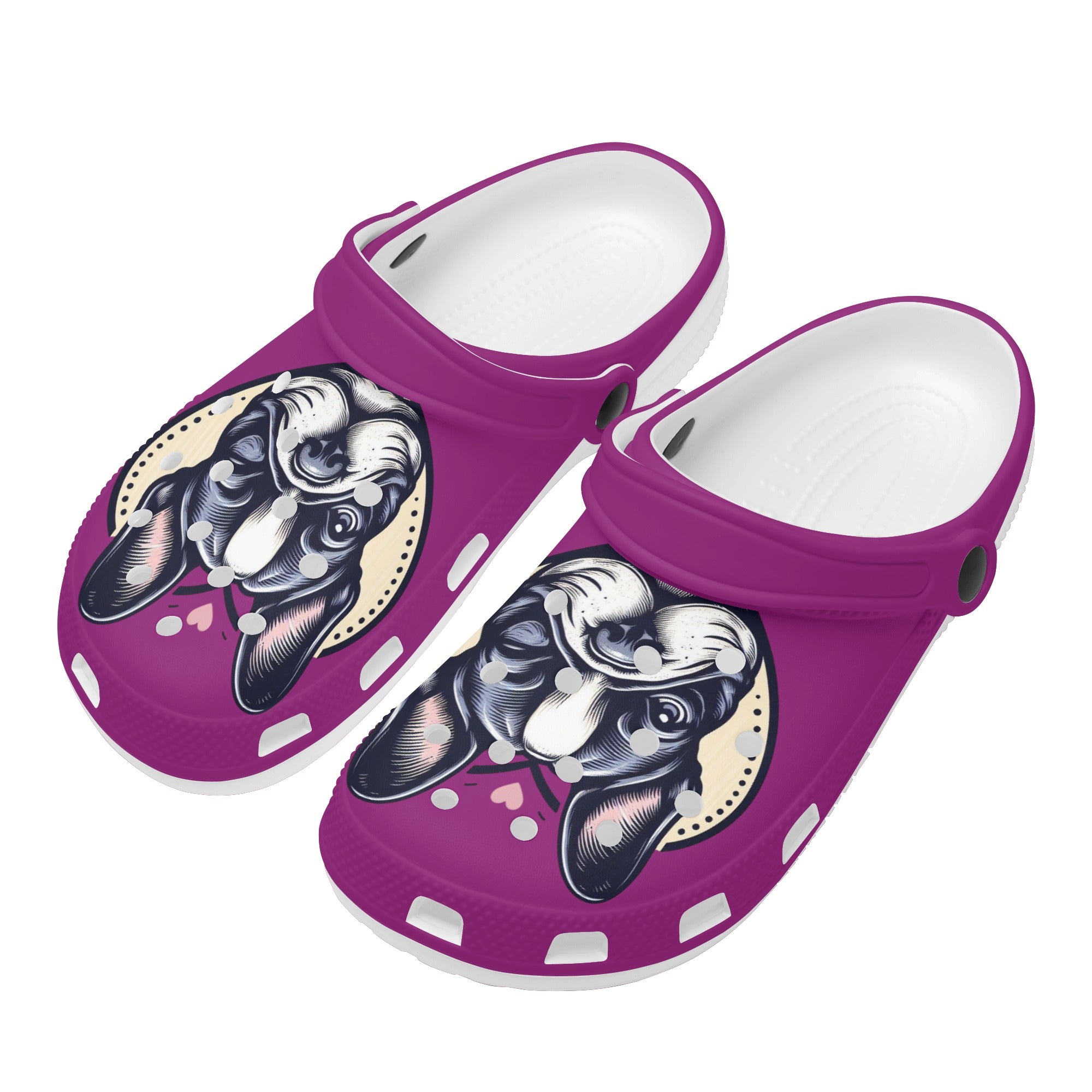 French Bulldog Rosa Unisex Clogs Cute Frenchie Essential