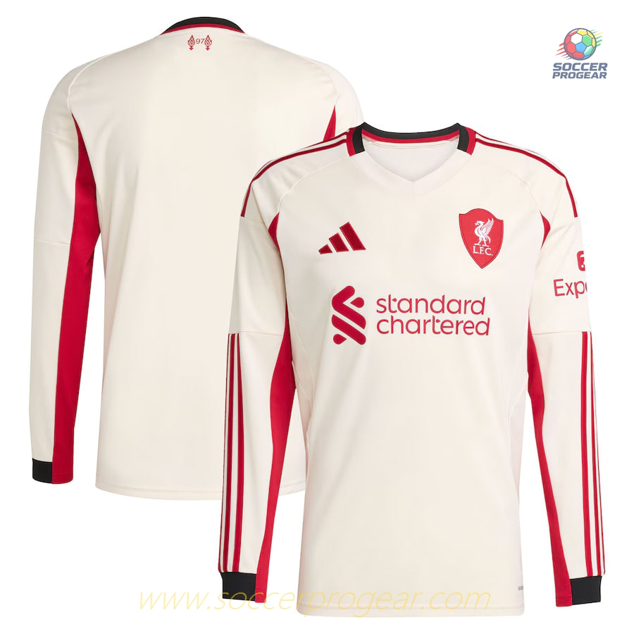 Liverpool Away Shirt 2025-2026 Season Long-Sleeve