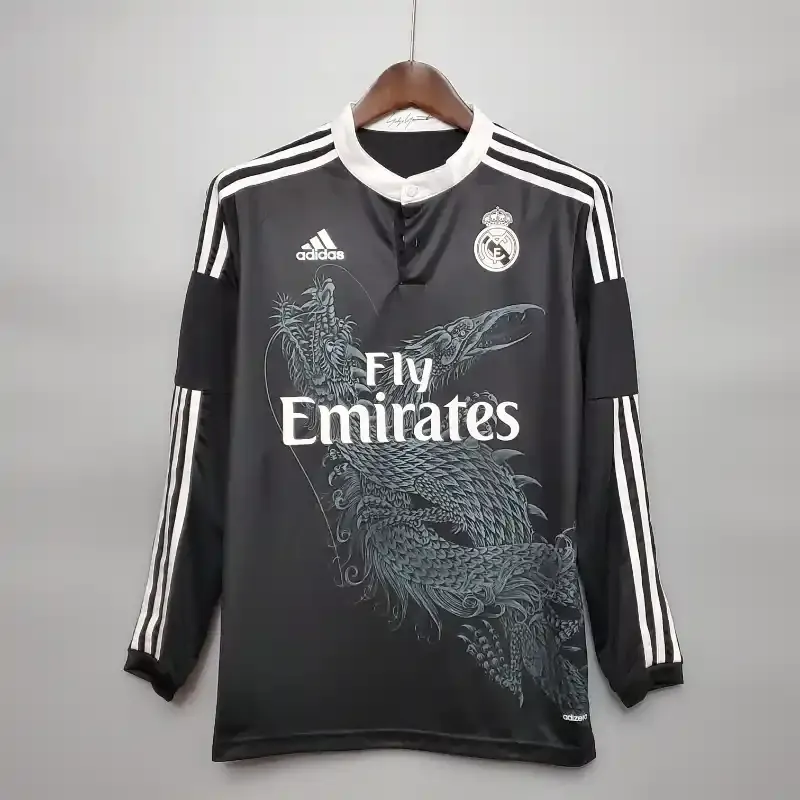 Cheap 2014-2015 Long Sleeve Real Madrid Third retro kit