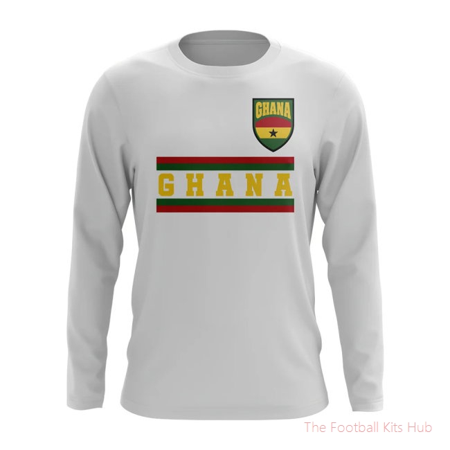 Ghana Core Football Country Long Sleeve T-Shirt (White)