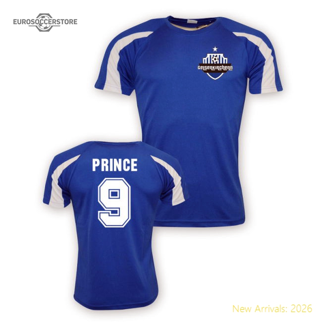 Professional-Grade Kevin Prince Boateng Schalke Sports Training Jersey (Blue) -