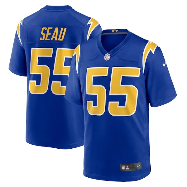 None Junior Seau Game Jersey - Royal | NFL Player Jersey | NFL Footbal