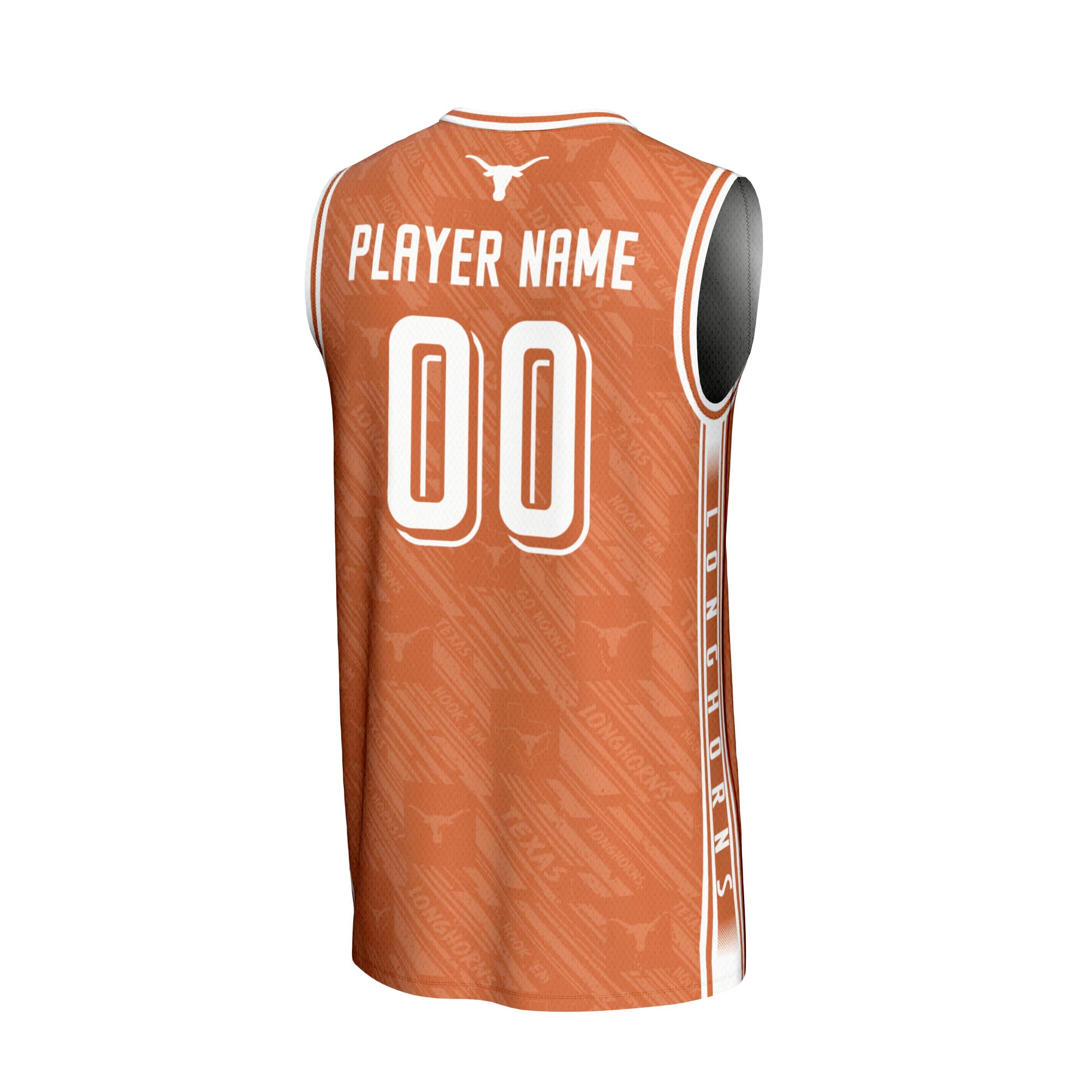[NJP] Texas Longhorns GameDay Greats NIL Pick-A-Player Men's Basketball Highlight Print Lightweight Jersey - Texas Orange