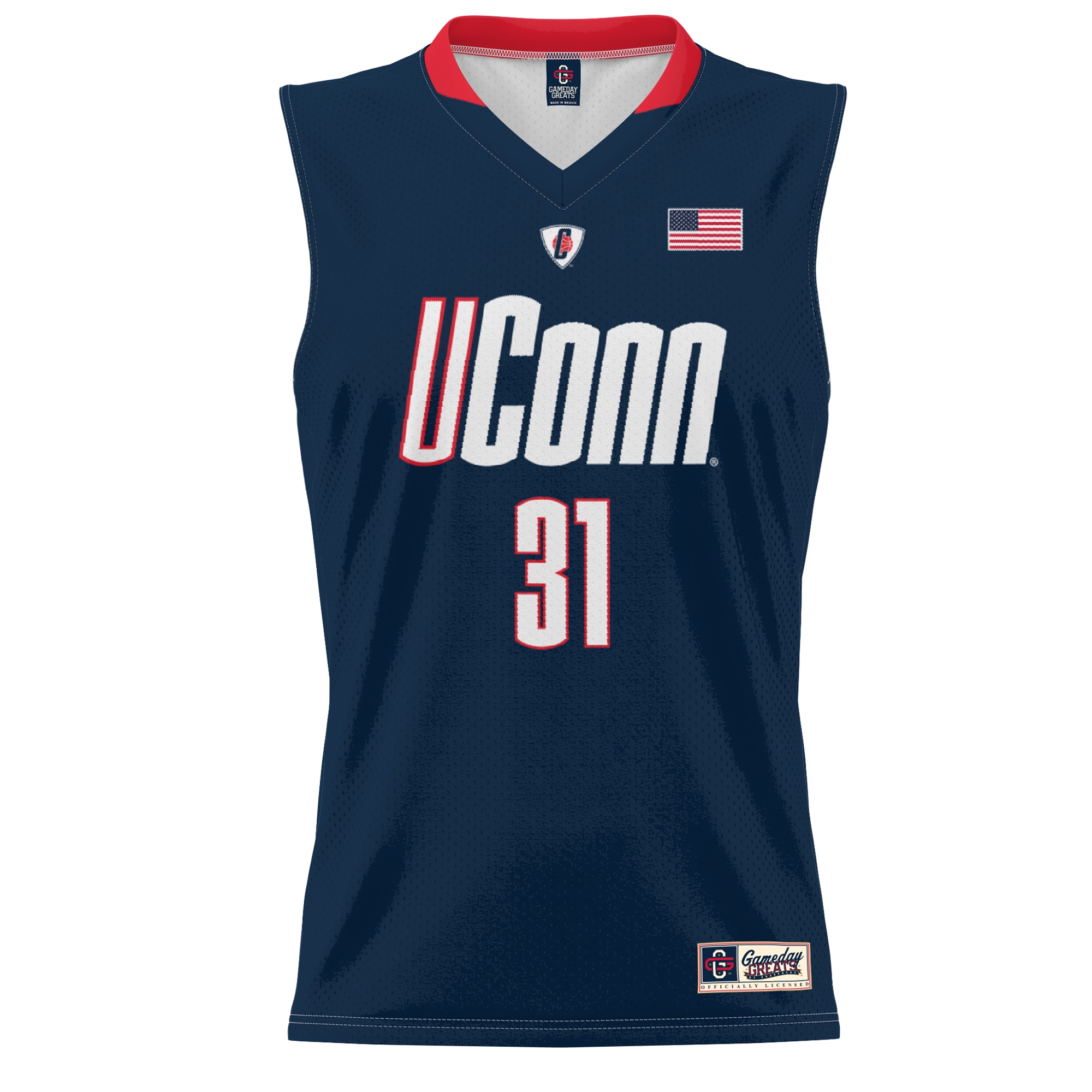[DDG] Tina Charles UConn Huskies GameDay Greats Unisex Lightweight Basketball Alumni Jersey - Navy