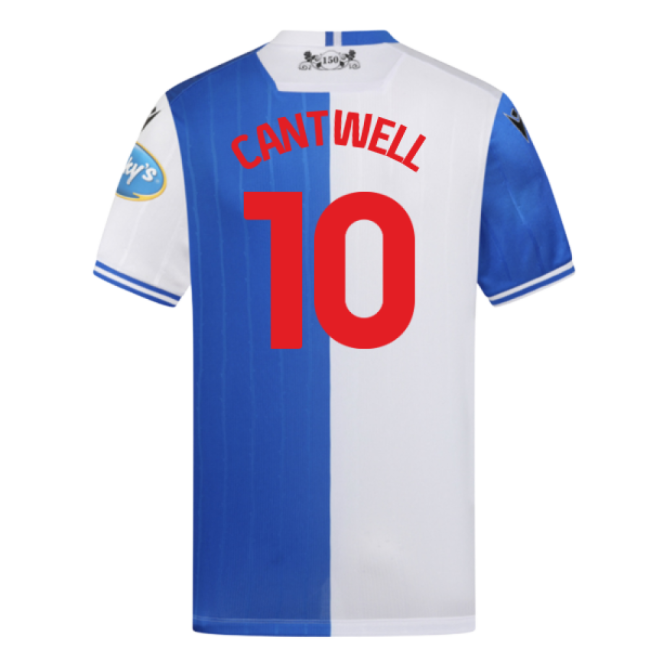 Blackburn 2025-20 Home Football Shirt Featuring Cantwell 10 L M S